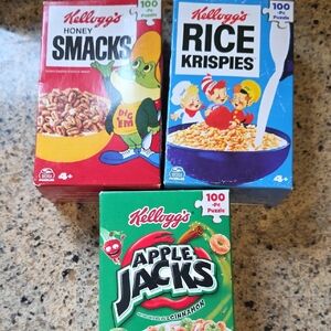 Cereal Puzzle Set Of 3 - Red, Blue, Green